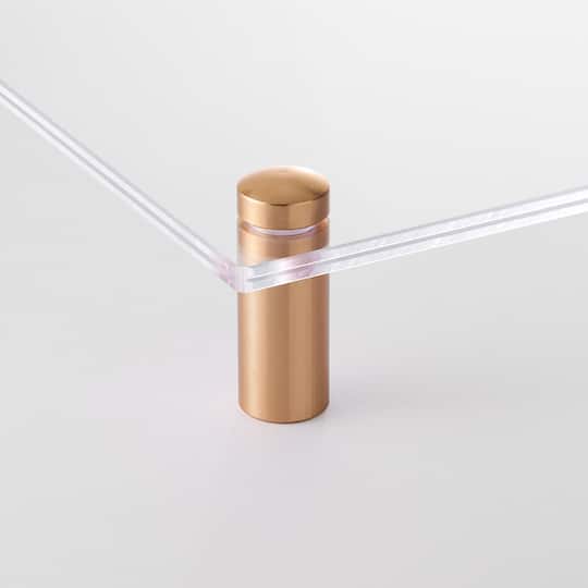 Cool Modern Frames Clear Acrylic Float Frame with Gold Hardware